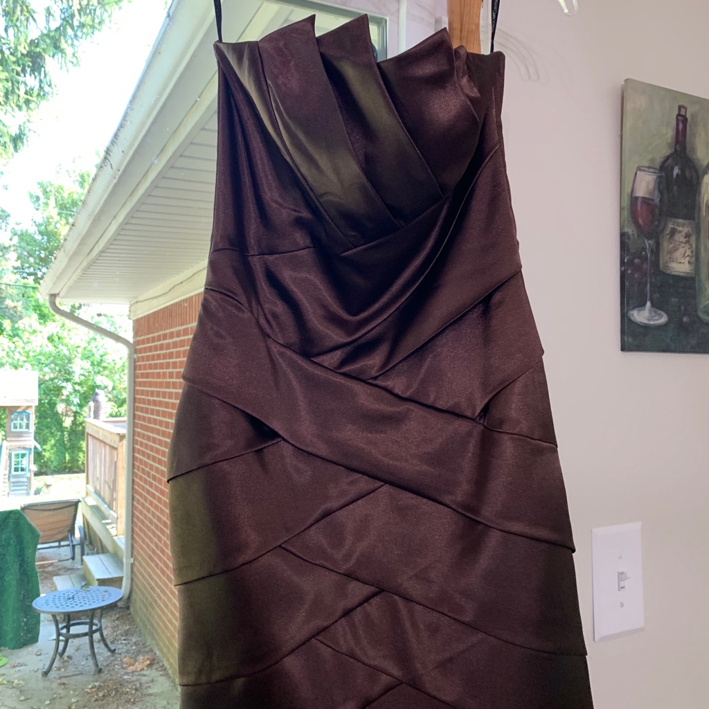 Beautiful Mid Length Brown Cocktail Dress